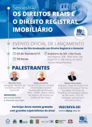 Seminário – Os Direitos Reais e o Direito Registral Imobiliário