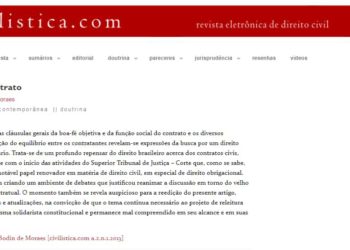 Artigo: A causa do Contrato