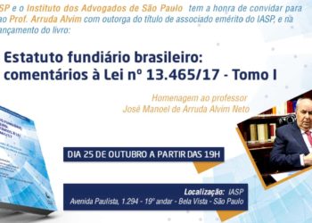 Lançamento do Livro: Estatuto fundiário brasileiro: comentários à Lei 13.465/2017