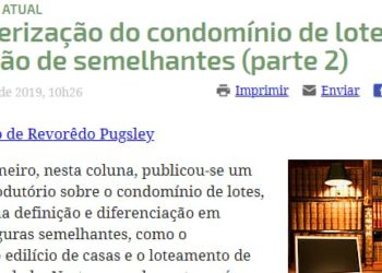 Caracterização do condomínio de lotes e distinção de semelhantes (parte 2)