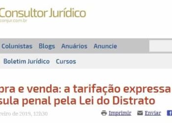 Compra e venda: a tarifação expressa da cláusula penal pela Lei do Distrato