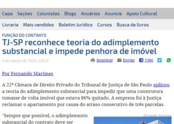 TJ-SP reconhece teoria do adimplemento substancial e impede penhora de imóvel