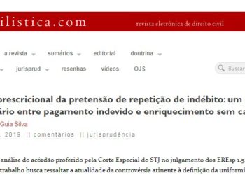 Prazo prescricional da pretensão de repetição de indébito: um diálogo necessário entre pagamento indevido e enriquecimento sem causa