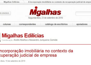 A incorporação imobiliária no contexto da recuperação judicial de empresa