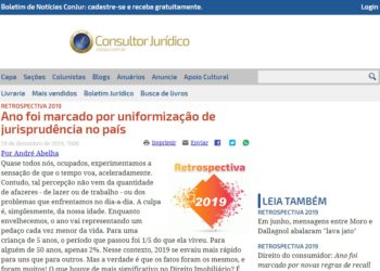 Artigo: Ano foi marcado por uniformização de jurisprudência no país