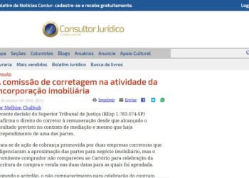 A comissão de corretagem na atividade da incorporação imobiliária