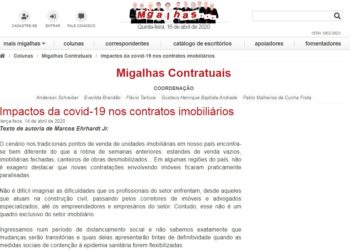 Impactos da covid-19 nos contratos imobiliários