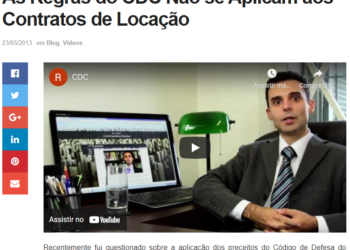 #TBT – As Regras do CDC Não se Aplicam aos Contratos de Locação
