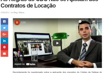 #TBT – As Regras do CDC Não se Aplicam aos Contratos de Locação